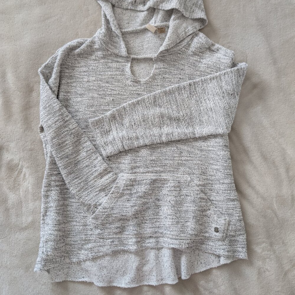ROXY cotton blend hoodie poncho